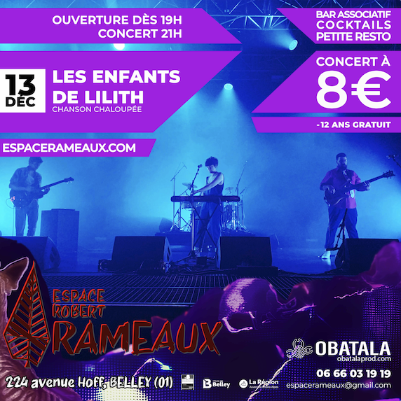 Espace Robert Rameaux Concerts Belley Bar Evenénements DJ Obatala